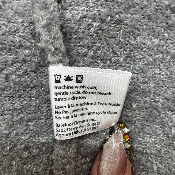 Barefoot Dreams Women’s Ombré Cream/Gray Waterfall Cardigan Sweater Size S/M - Picture 7 of 7